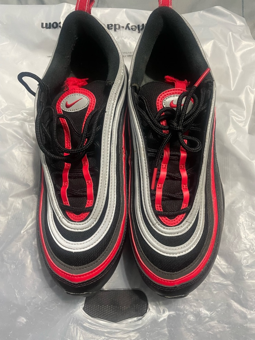 Nike Black, Red & Silver Men's Athletic Sneakers Air Max ‘97